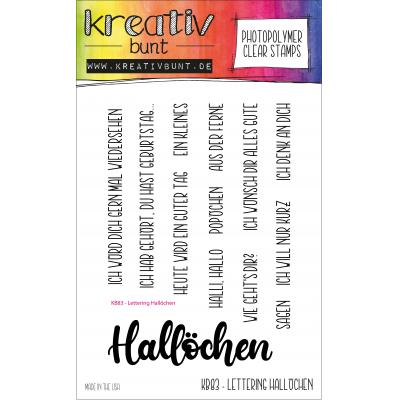 kreativbunt Stempel - Lettering Hallöchen